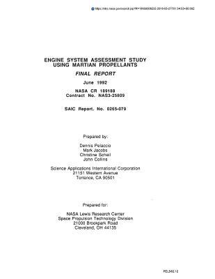 Read Engine System Assessment Study Using Martian Propellants - National Aeronautics and Space Administration | PDF