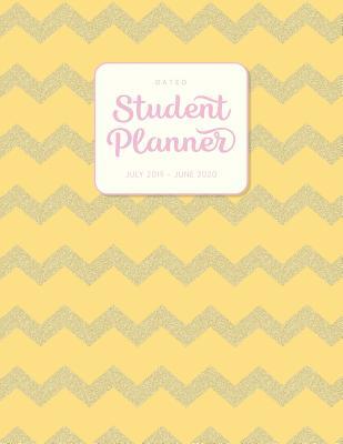 Read Online Dated Student Planner July 2019 - June 2020: High School or Middle School Planner - Chevron Yellow Gold - Juliana Orenji | PDF