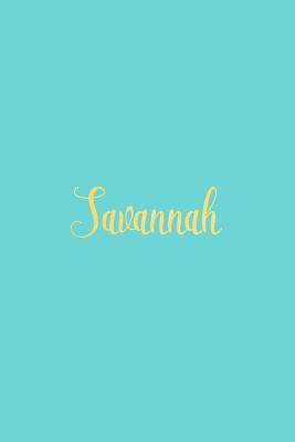 Read Online Savannah: Personalized Name Turquoise Matte Soft Cover Notebook Journal to Write In. 120 Blank Lined Pages -  file in ePub