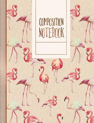 Read Online Composition Notebook: Guitarist Staff Manuscript Notation Journal For Girls, Women - Large Tab Sheet Music And Songwriting Paper - 6 Staves Musician Book- Blush Peach Rose Gold Flamingo Pattern -  | ePub