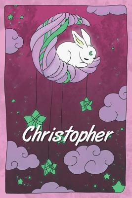 Download Christopher: personalized notebook sleeping bunny on the moon with stars softcover 120 pages blank useful as notebook, dream diary, scrapbook, journal or gift idea - Jenny Illus file in ePub