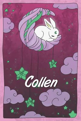 Full Download Collen: personalized notebook sleeping bunny on the moon with stars softcover 120 pages blank useful as notebook, dream diary, scrapbook, journal or gift idea - Jenny Illus | PDF