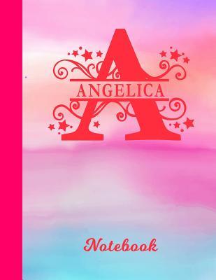 Read Angelica Notebook: Letter A Personalized First Name Personal Composition Book & Writing Notepad Journal - Cute Glossy Pink & Blue Watercolor Effect Cover - Wide Ruled Lined Paper for Journalists & Writers - Note Taking - Write about your Life & Interests -  | ePub
