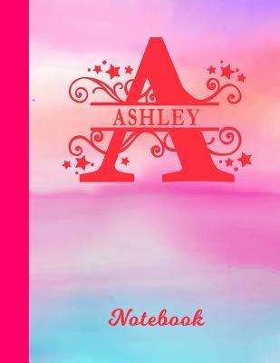 Read Online Ashley Notebook: Letter A Personalized First Name Personal Composition Book & Writing Notepad Journal - Glossy Pink & Blue Watercolor Effect Cover - College Ruled Lined Paper for Journalists & Writers - Note Taking - Write about your Life & Interests -  file in PDF