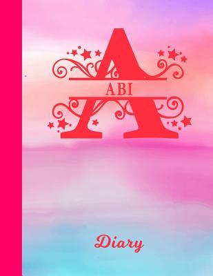 Download Abi Diary: Letter A Personalized First Name Personal Writing Journal - Glossy Pink & Blue Watercolor Effect Cover - Daily Diaries for Journalists & Writers - Note Taking - Write about your Life & Interests -  file in ePub