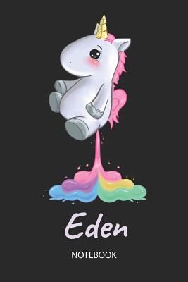 Read Online Eden - Notebook: Blank Lined Personalized & Customized Name Rainbow Farting Unicorn School Notebook / Journal for Girls & Women. Funny Unicorn Desk Accessories for Kindergarten Writing Practise & Back To School Supplies, Birthday & Christmas Gift. -  file in PDF