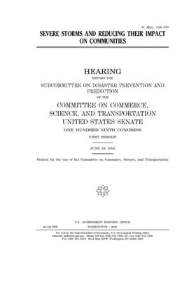 Download Severe storms and reducing their impact on communities - United States Senate | ePub
